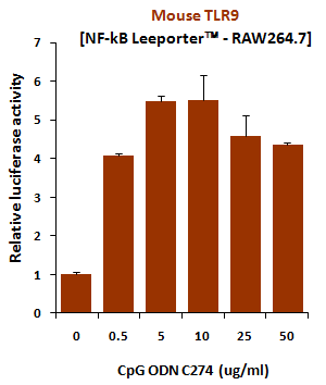 Fig-2: Induction of mouse TLR9 activity by CpG ODN C274.